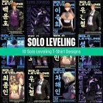 Solo Leveling T-Shirt Designs Bundle | Anime PNG for POD