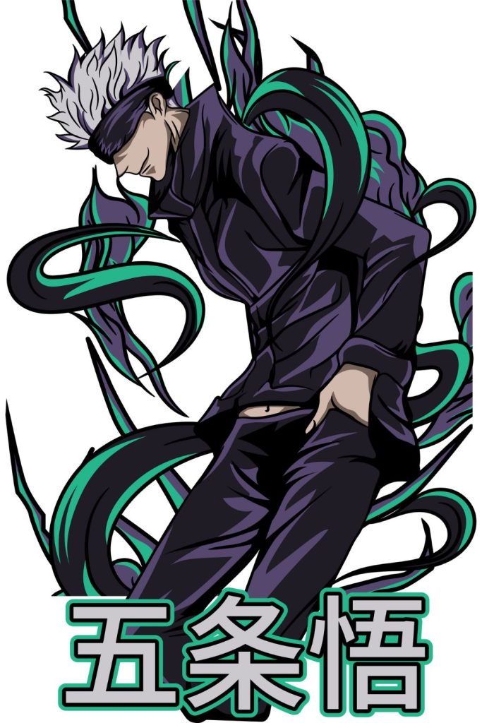 Gojo Satoru T-Shirt Design PNG