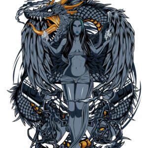 Gray Dragon Anime PNG