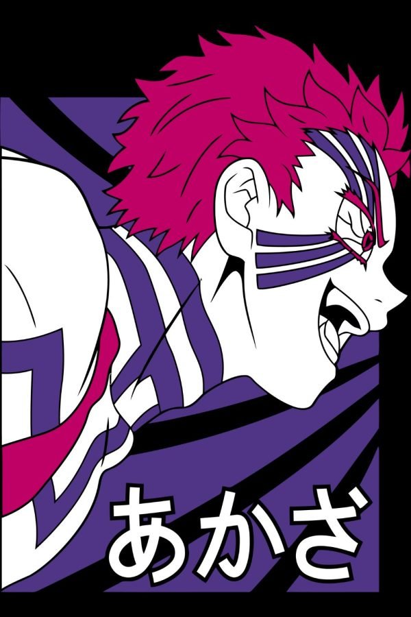 Instantly Download Epic Akaza T-Shirt Design PNG