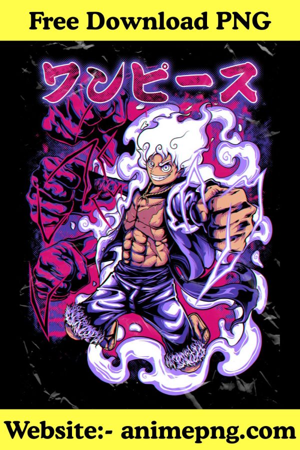 Monkey D Luffy Purple PNG - Aesthetic Haki PNG Free Download