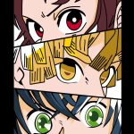 Tanjiro Zenitsu Inosuke Eyes PNG - Demon Slayer Trio PNG