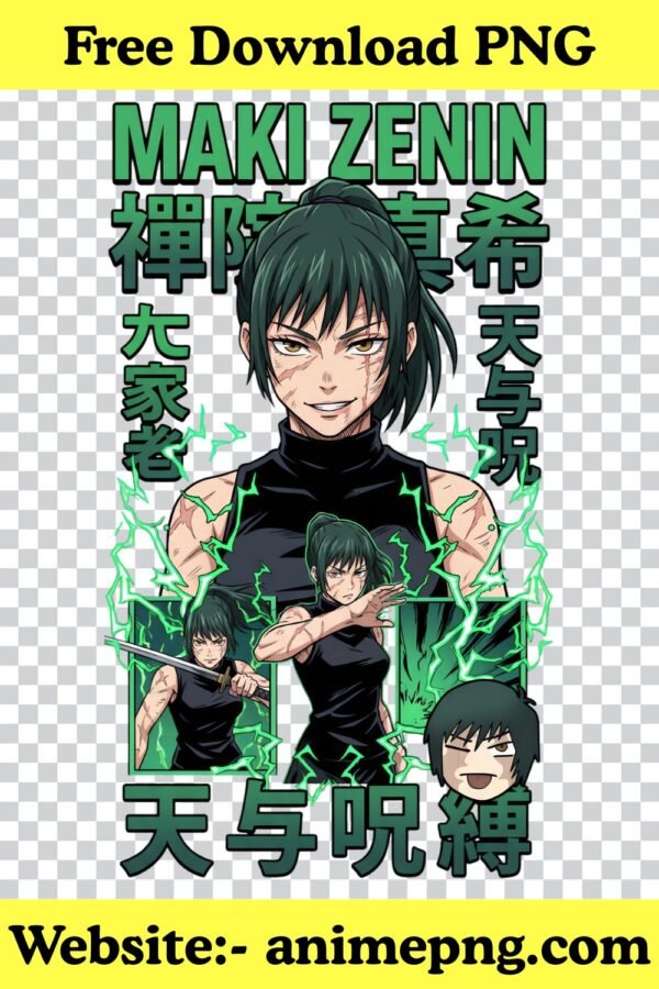 HD Maki Zenin PNG (100% Transparent) - Free Download