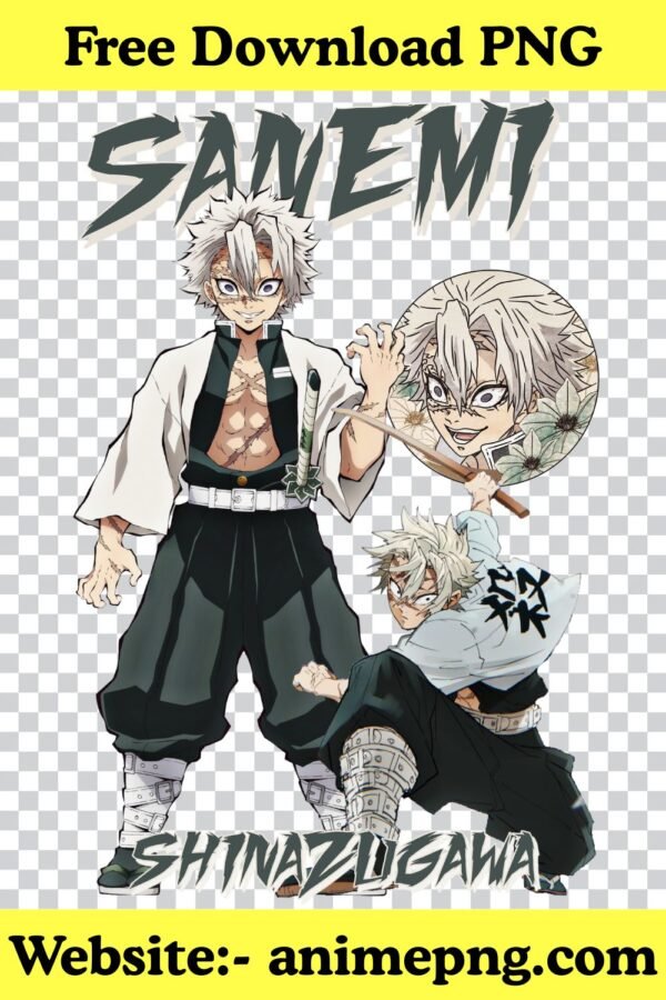 Sanemi PNG 100% Transparent Background Demon Slayer Character